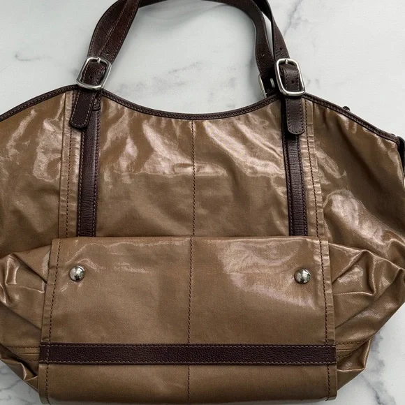 Tod's G-Line Easy Sacca Coated Canvas Tote Bag in Brown Bronze - Picture 15 of 16